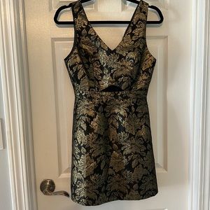 NWT Lush Dress with gold floral detail